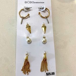 BCBGeneration Earring Hoops with Charms